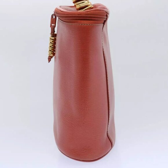 LOEWE Vanity Velazquez Twist Hand Bag Leather Orange - Picture 6 of 7